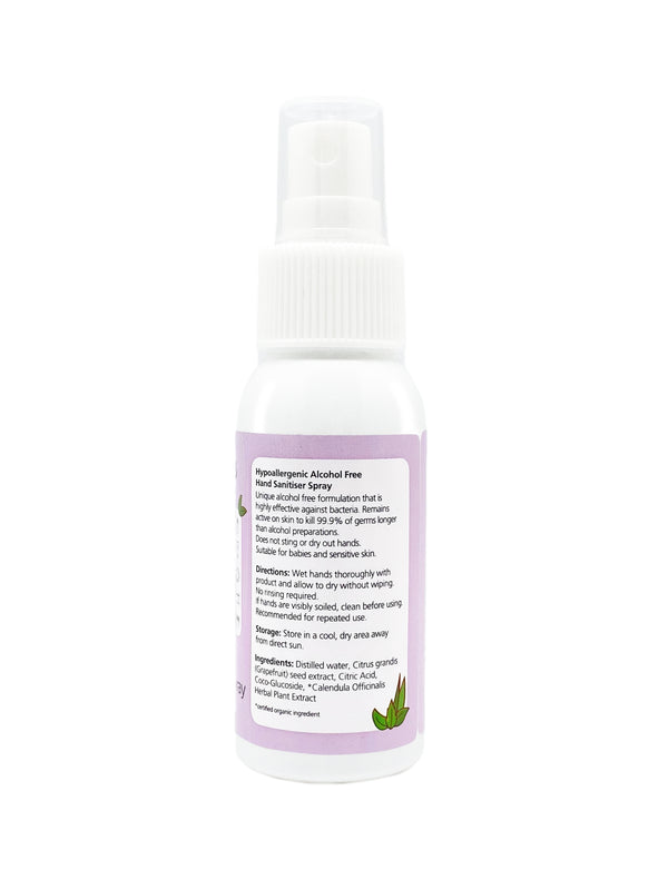 HYPOALLERGENIC ALCOHOL FREE HAND SANITISER SPRAY 55ML